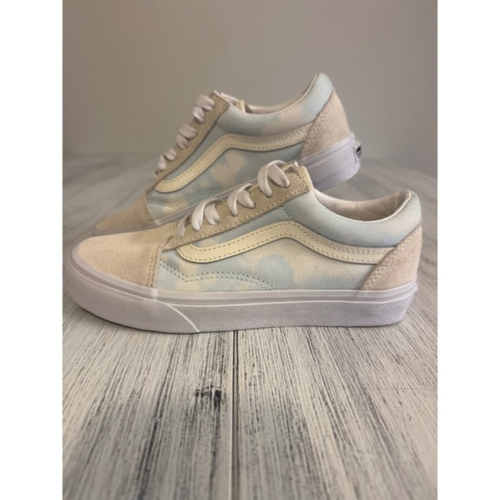 Vans Old Skool Bleach Wash Cloud Tie Dye Blue White Sneakers Mens 4.5 Womens6‎ 6